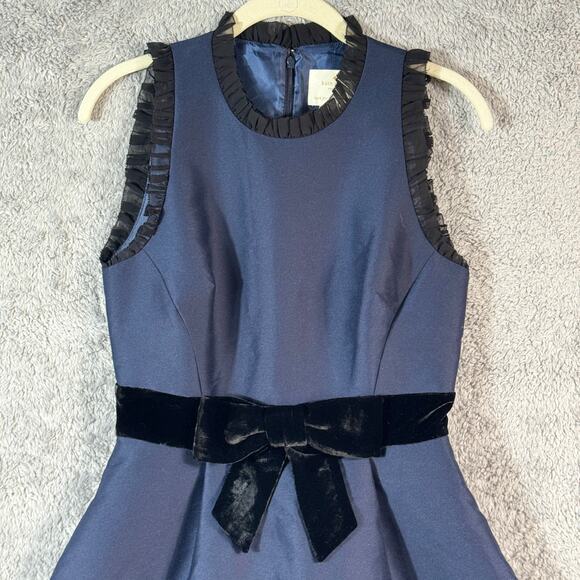 Kate Spade Navy Blue Mini Dress with Black Accents - Picture 8 of 13